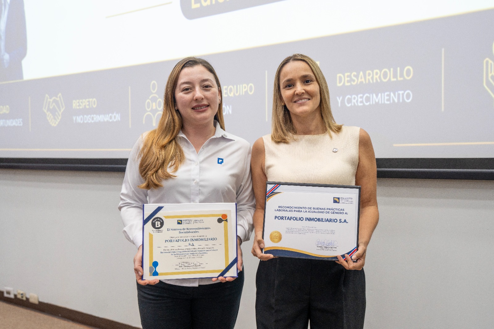 INAMU y Ministerio de Trabajo reconocen programa de liderazgo femenino de Portafolio Inmobiliario